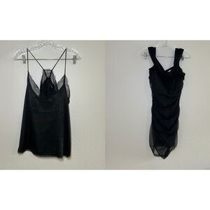 BUNDLE Black‎ Sleeveless Dress and Black lace tank top party evening event